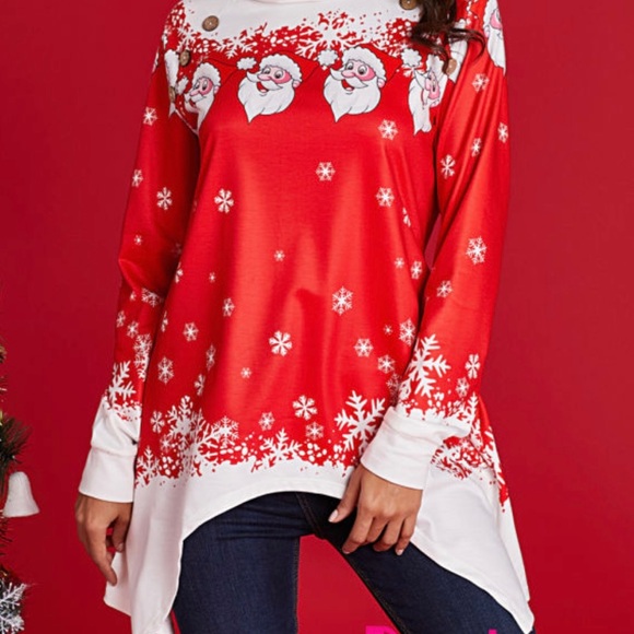 🎁NEW Women 2xl red white holiday sweater - Picture 2 of 6